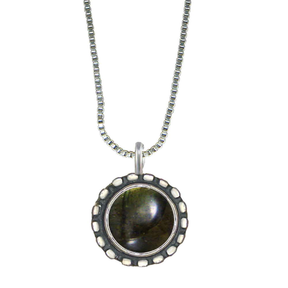 Sterling Silver Little Spectrolite Pendant Necklace